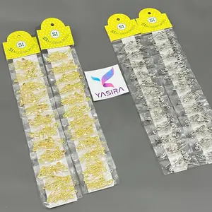 1 RENTENG 12 BUNGKUS 10 PCS Peniti Silver Emas Mini Busana Hijab Kecil