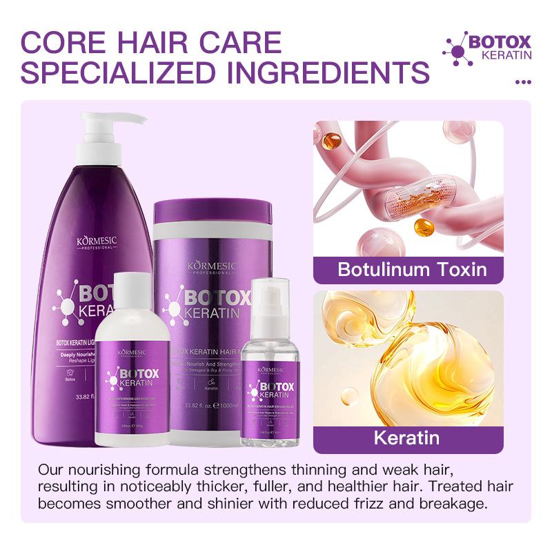 Product Introduction of KORMESIC Keratin Large Capacity Shampoo for Moisturizing and Preventing Split Hair Mask Conditioner Haircare 4