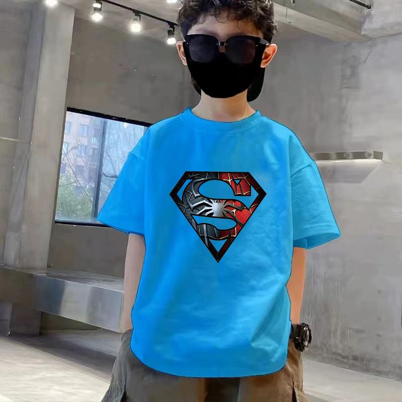 Product Introduction of Baju-T Kapas Kanak-kanak, Percetakan Huruf S Bergaya, Lengan Pendek, Sesuai untuk Kanak-kanak Lelaki dan Perempuan berumur 3-12 tahun, Pakaian Musim Panas, Pakaian Sukan Kasual Belia 11