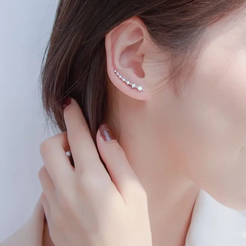 TC Anting Garis FA07 Comet Berlian Fashion Wanita Korea Aksesoris Murah A060 3