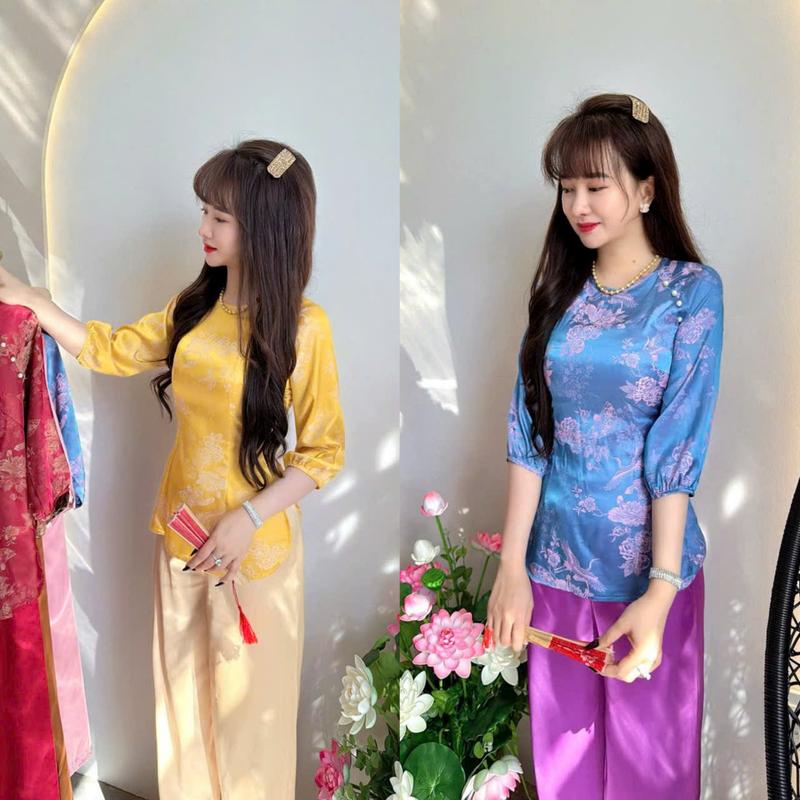 SÉT BỘ LAM,BỘ LAM ĐI CHÙA, BỘ LAM ÁO KÈM QUẦN CHẤT VẢI GẤM TỐ NGA CAO CẤP ĐỦ SIZE S,M,L,XL,XXL 8
