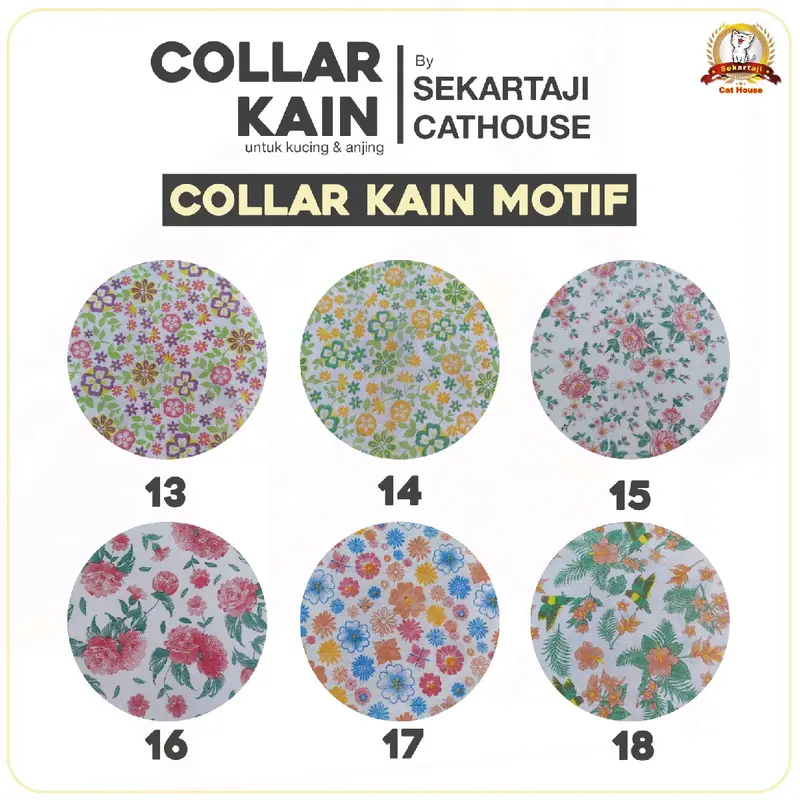 Paket 10pcs collar kain size L 3