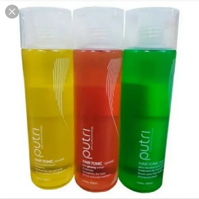Putri Hair Tonic 200 & 450 Ml - Perawatan Rambut untuk Mencegah Rontok dan Menyuburkan Rambut dengan Ginseng - Hijau
