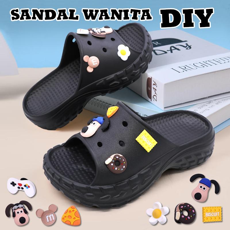 Product Introduction of Socany Sandal Wanita Jelly Fuji Motif Wanita Slip-On Kartun EVA Sandal Wedges Wanita Empuk Rumahan Size 36-41 20
