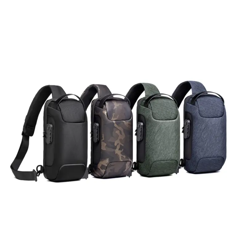NEW High Qulity Upgrade Bolsas Masculina Men's Waterproof USB Oxford Crossbody Bag Anti-theft Shoulder Sling Bag Multifunction Short Travel Messenger Chest Pack for Male