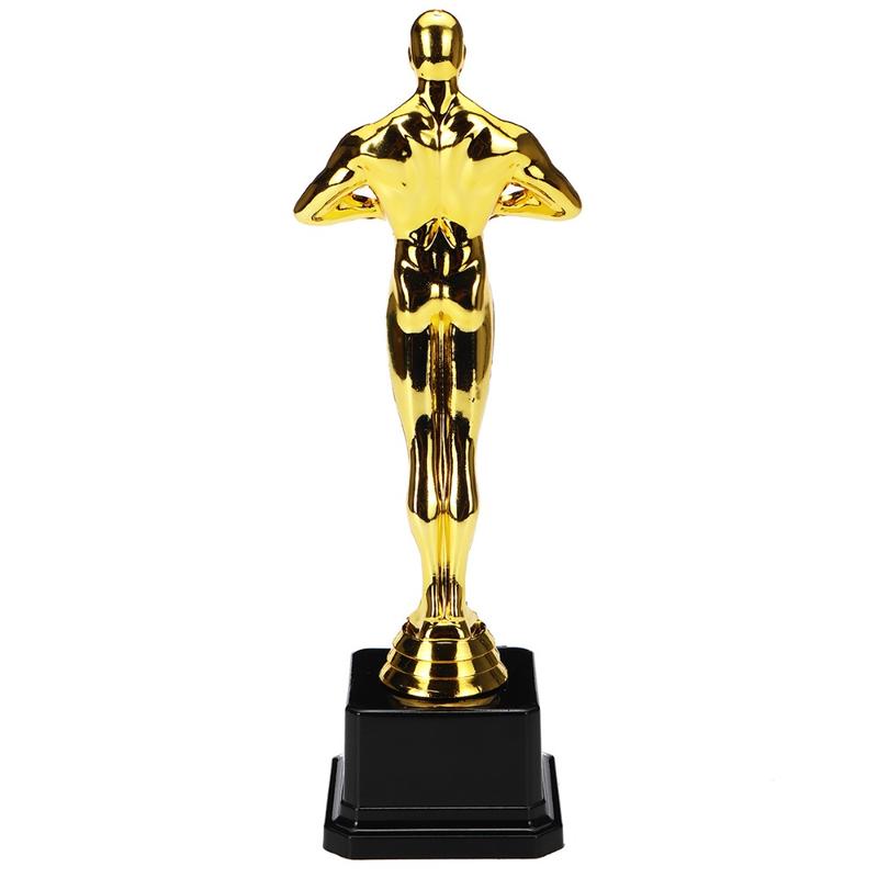 Product Introduction of New 18cm 21cm 26cm Oscar Trophy Awards -Plated Plastic Small Statue Replica Party Celebrations Gifts Little Golden Man Cup Team Sport Competition 16