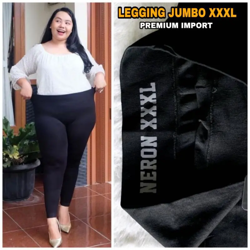 LEGGING JUMBO FIT TO 120KG / LEGGING WANITA IMPORT Stretch