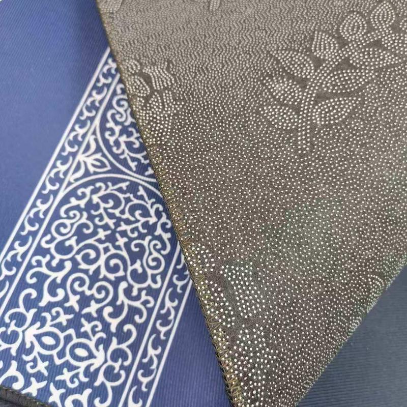 Product Introduction of Wholesale Square Solid Color Carpet Crystal Velvet Felt Thick Short Pile Printed Soft Tassel Non-Slip Floor Mat 0