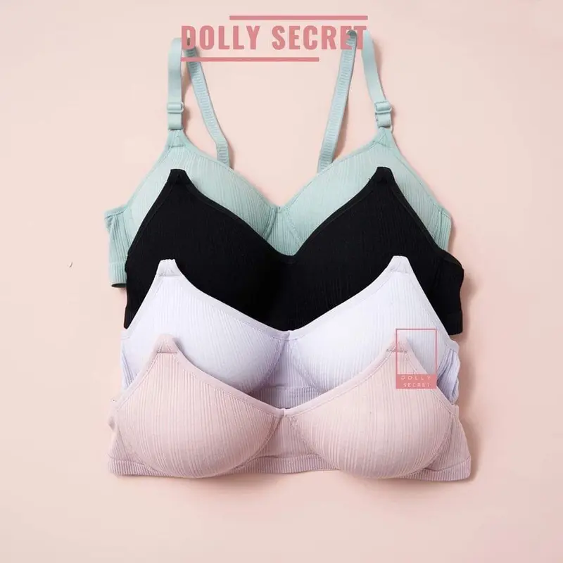 Áo lót nữ không gọng đệm mỏng su đúc mát chất len tăm DOLLY SECRET A09 Jean Voan Top 6