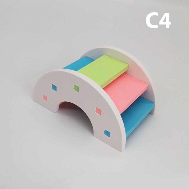 【Vận chuyển trong vòng 24 giờ】Đồ chơi Hamster Cầu vồng bằng gỗ Tổ bập bênh Đồ chơi xích đu Động vật nhỏ Hoạt động leo trèo Đồ chơi tự làm Lồng Hamster Đồ dùng cho thú cưng/Sắp bán hết rồi 0