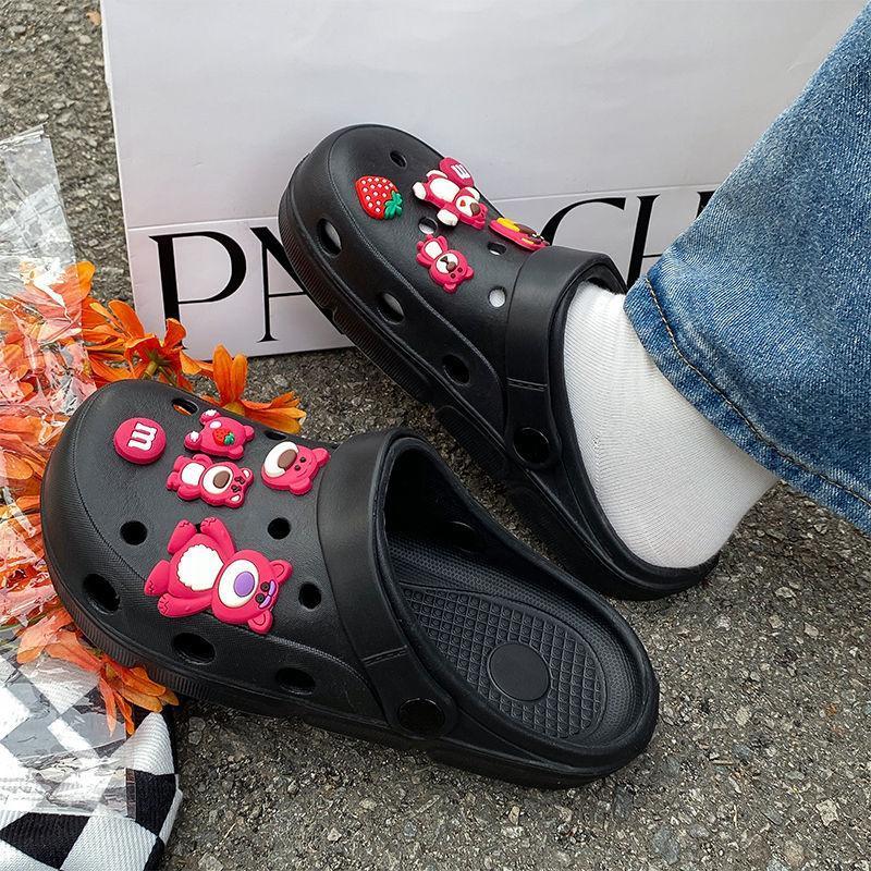 Shoes Women's Slippers Popular Personalized Thick-Soled Slippers Men's Outerwear 2023 New Baotou Sandals Sandals Beach Shitting Feeling Men's Sandals Slippers 4