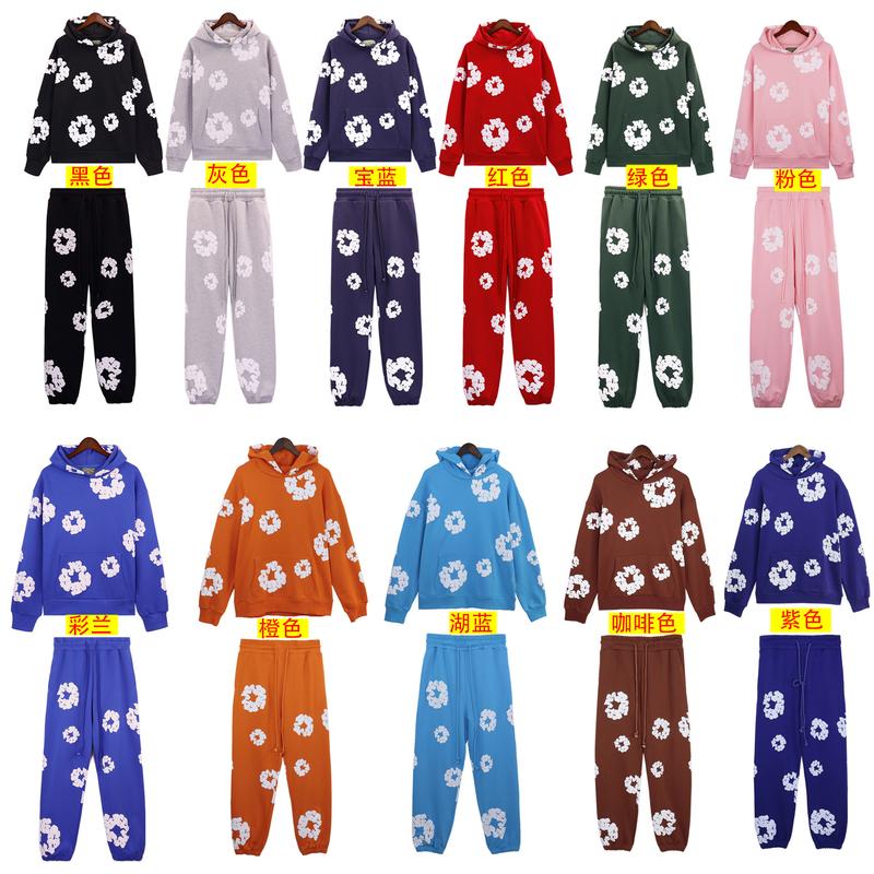 Bộ Đồ Hoodie Mỹ, Bộ Sưu Tập Thu Đông 2024, Bộ Đồ Cặp Đôi Mới, Áo Len, Quần Dài, Thiết Kế Kapok 0