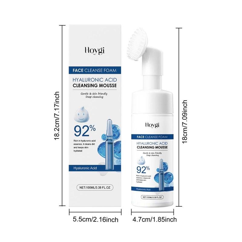 Hyaluronic Acid Cleansing Mousse, Gentle Cleansing & Moisturizing Facial Cleanser, Facial Skin Care Product for Women & Men 1