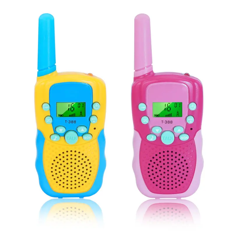 22 Channel 2 Way Radio Toy without Batteries, 2 Counts LCD Display Walkie Talkies with Backlit LED Flashlight, Suitable for Outdoor, Camping, Hiking 0