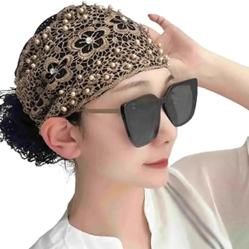 Băng Đô Ren Hoa Cho Nữ Băng Đô Ren Ngọc Trai Băng Đô Ren Cổ Điển Băng Đô Ren Hoa Nạm Ngọc Trai Cho Tóc Ngắn 1