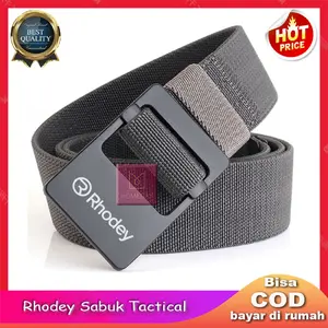 Rhodey Tali Ikat Pinggang Pria Dewasa Sabuk Pria Canvas Tactical Outdoor Cowok Kepala Gesper Besi Metal Tebal Belt Buckle Laki Laki Nylon Keren Original Import 120 cm Kanvas