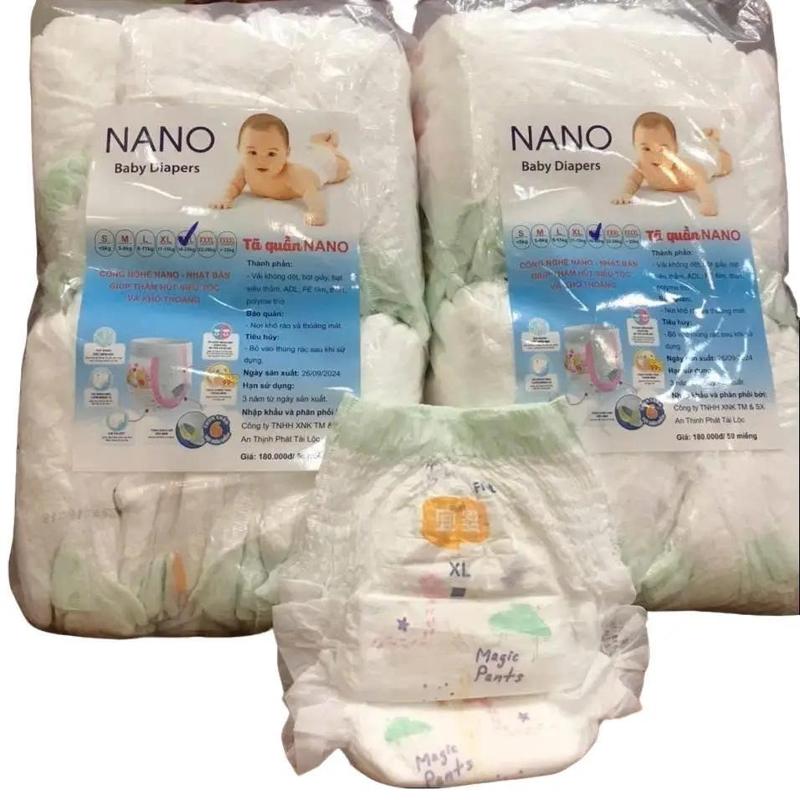 Combo 100 bỉm Nano đệm mây dày dặn đủ miếng Cho Bé tè nhiều