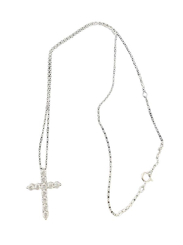 Rhinestone Decorated Cross Pendant Necklace for Women & Girls, Fashion Jewelry for Party, Daily Clothing Decor, Trendy All-match & Exquisite Jewelry for Birthday Gift 3