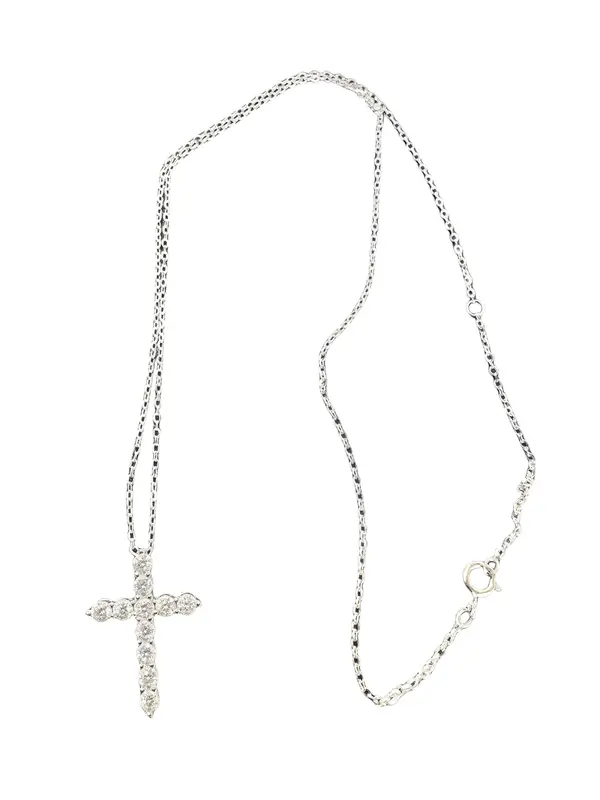 Rhinestone Decorated Cross Pendant Necklace for Women & Girls, Fashion Jewelry for Party, Daily Clothing Decor, Trendy All-match & Exquisite Jewelry for Birthday Gift 3