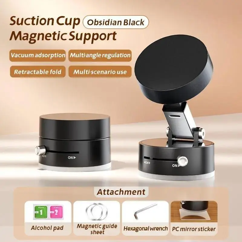 Magnetic Car Phone Holder, 1 Count Magnetic Vacuum Suction Car Phone Holder, Universal Car Phone Navigation Bracket, Car Interior Accessories, Cell Phone Car Mount 5