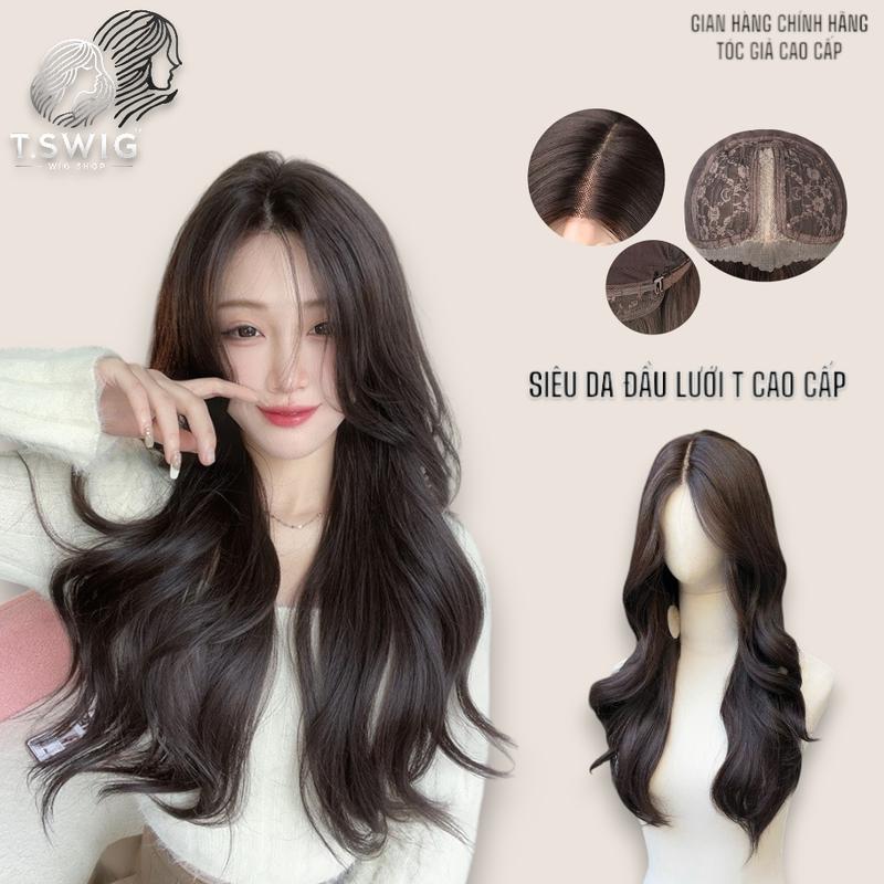 TS.12 Tóc Giả T.SWIG, LAYDY Siêu da đầu móc lưới T tàng hình cao cấp mã LS 9517