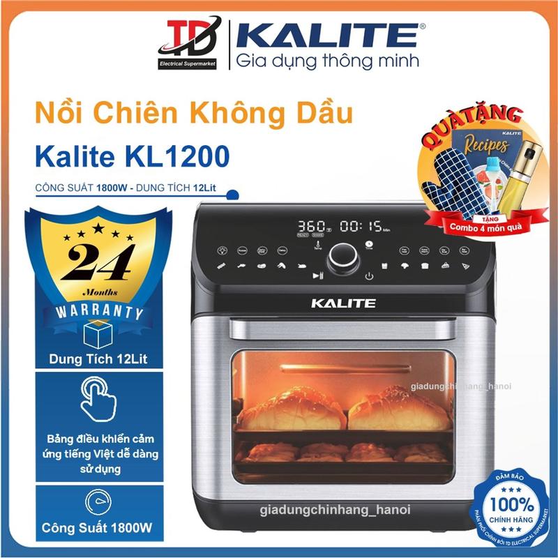Nồi Chiên Không Dầu Kalite KL1200 Dung Tích 12Lit - 1800W Bảo Hành chính hãnġ 24 Tháng