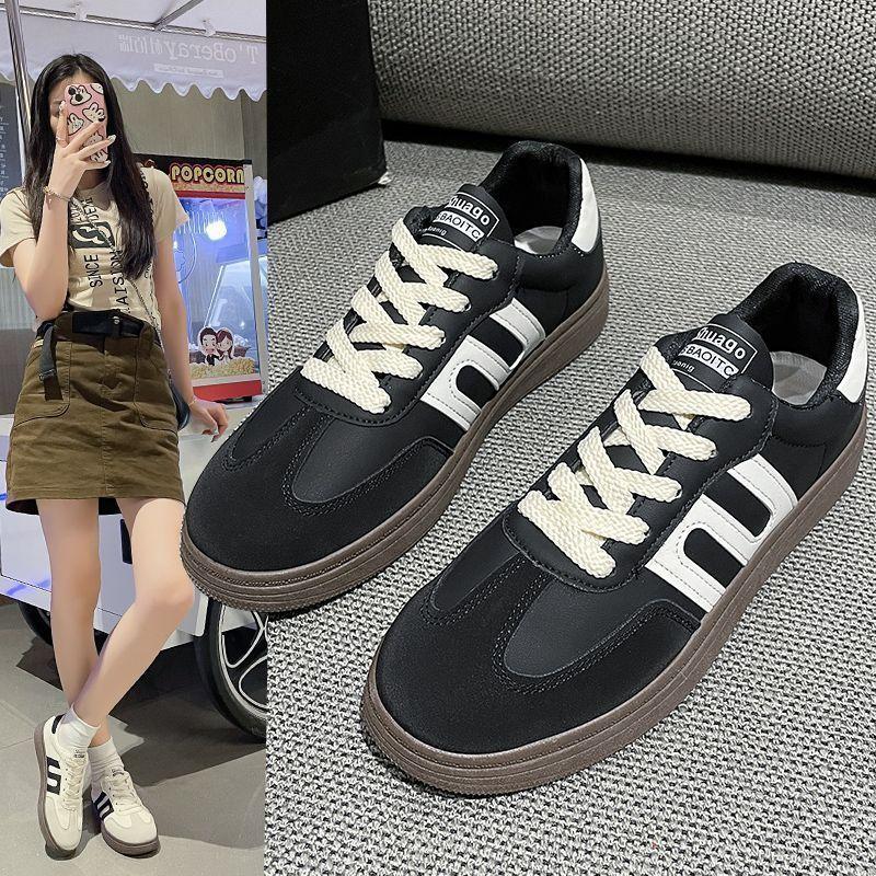 Product Introduction of Spring and Autumn Popular Sports Board Shoes Fashionable All-Matching Retro White Shoes German Training Shoes Casual Cortez Women's Shoes 4