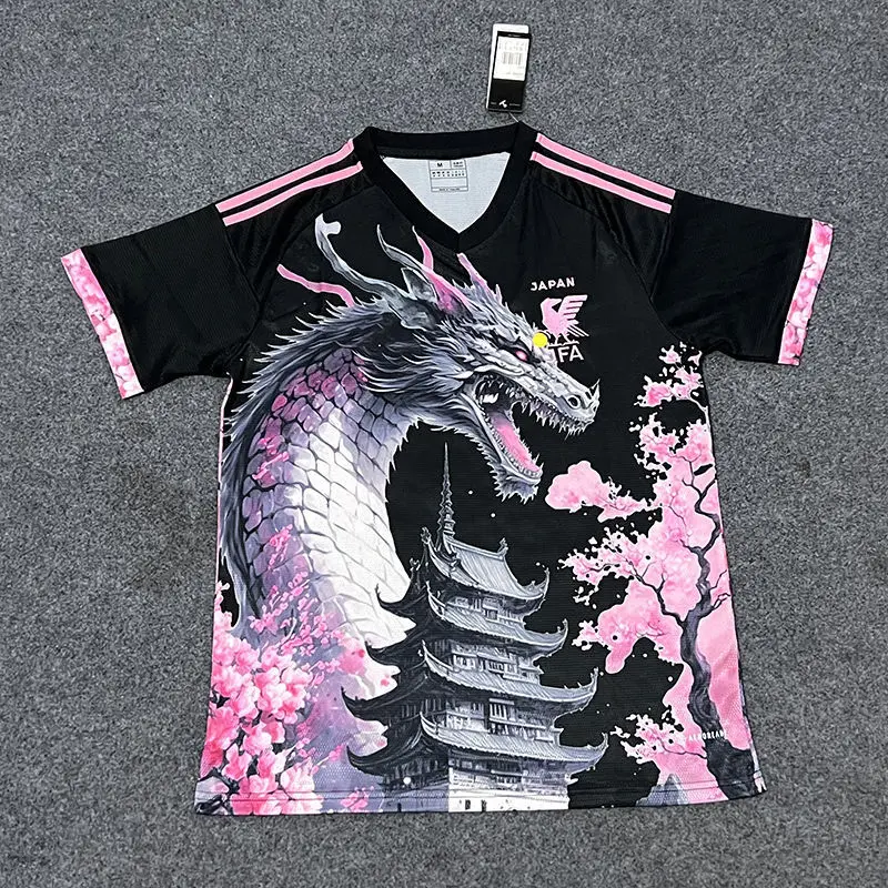 2025 New Japan National Team Away Jersey Soccer Uniform 3D Printed Quick-Drying Breathable and Loose Training T-shirt