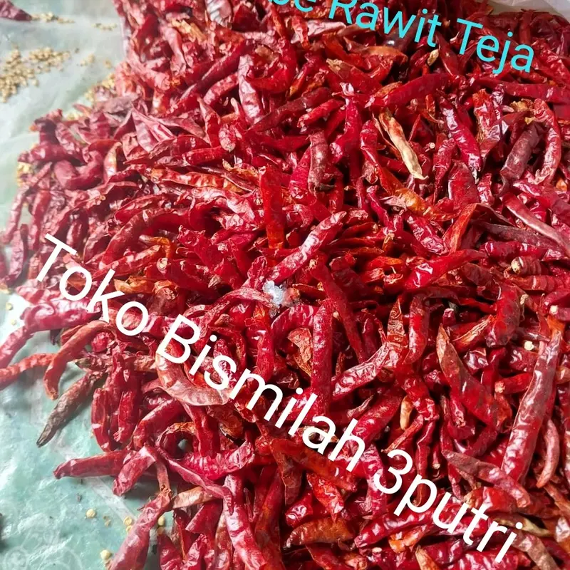 (3KG) CABE RAWIT TEJA KERING MURAH Alami Pedas Spices  Cabai 3