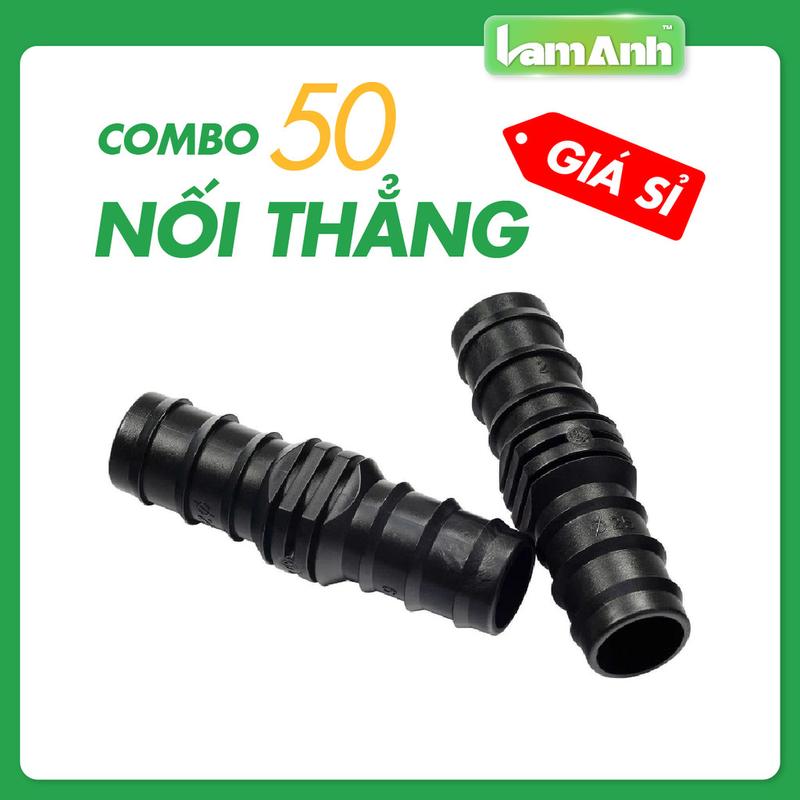 (Giá sỉ) Combo 50 Nối thẳng ống tưới LDPE 16mm / 20mm / 25mm / 32mm dùng trong hệ thống tưới tự động - Lam Anh
