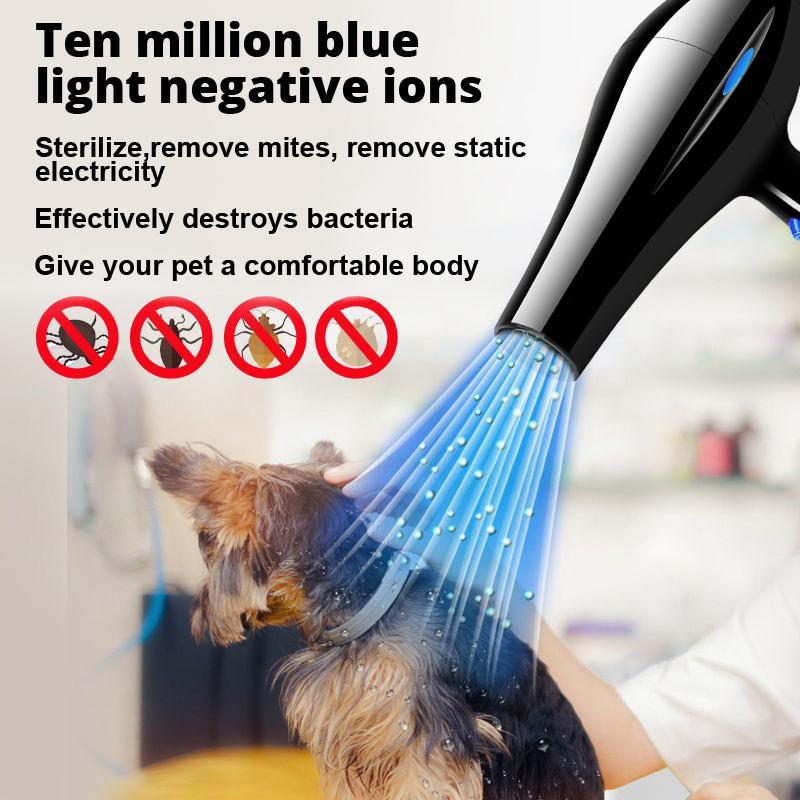 Product Introduction of Pet Hair Dryer Professional Hair Dryer Low Noise High Power Design for Dog Cat Pet Hair Dryer Hair Care Quick Dry Blower Portable Travel Blower Pet Grooming Blower 0