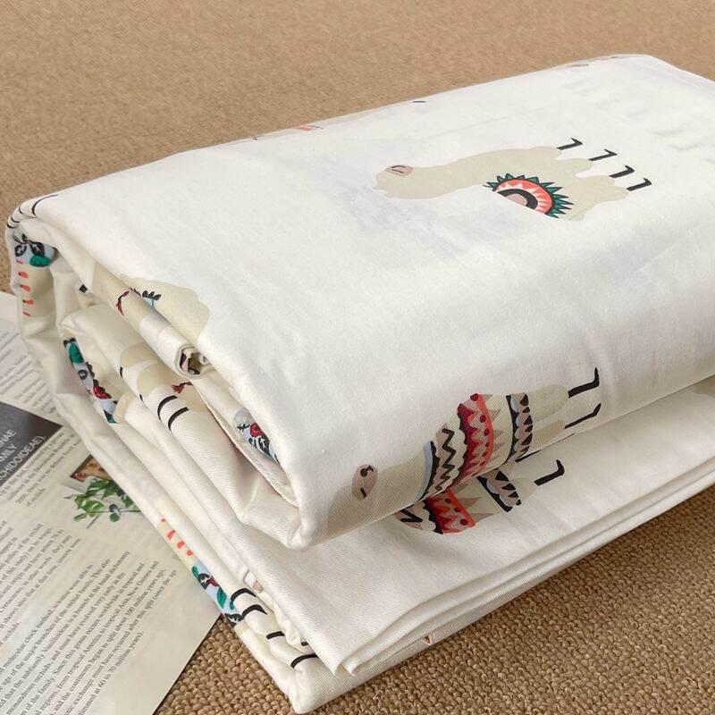 Product Introduction of Exported to UK Original Order 100% Pure Cotton Active Print Quilt Cover Four-Piece Set Single Double Duvet Cover Bed Sheets Pastoral Cotton 43