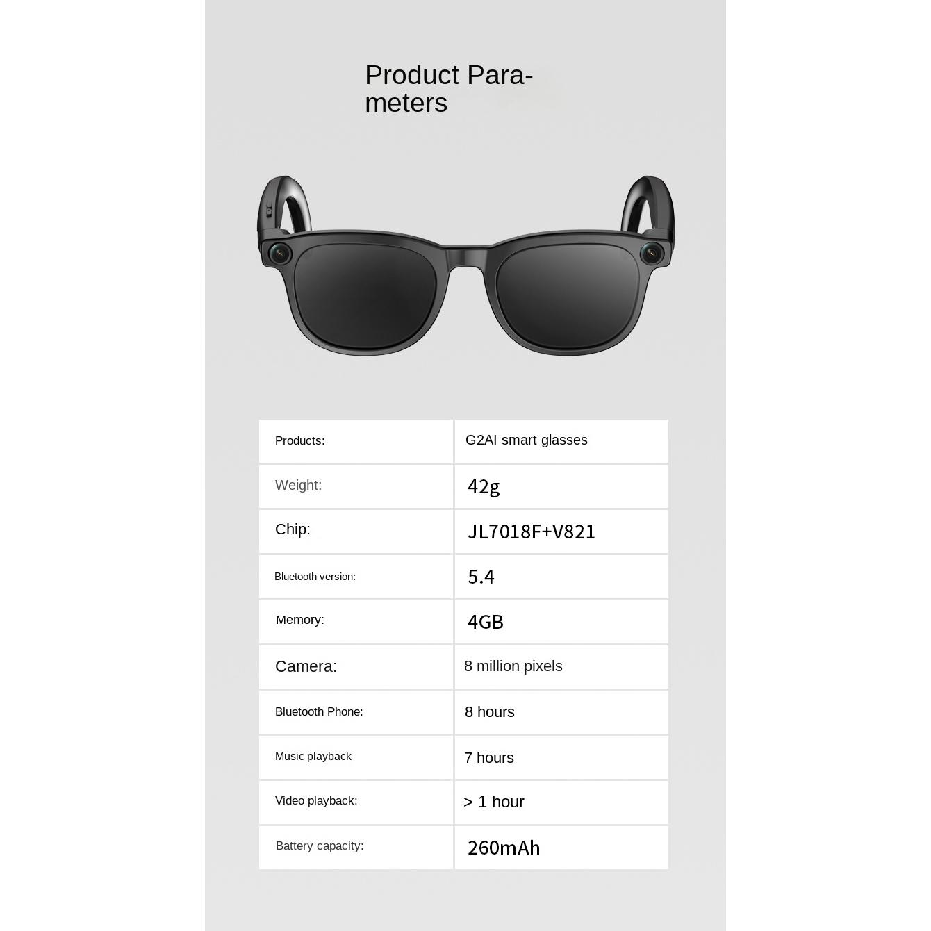 2025 New Bluetooth Intelligent Sunglasses AI Intelligent Photography Translation Call Photo Music Multi functional Sun glasses