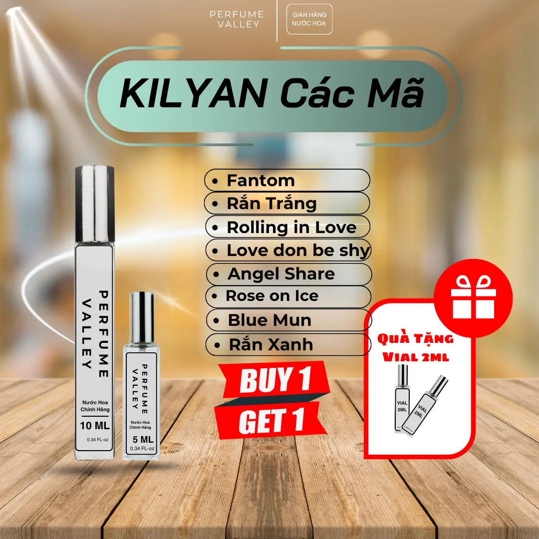 Nước hoa Kilyan Các Mã  - Chiết thử nước hoa  5m 10ml Sang Trọng Tinh Tế