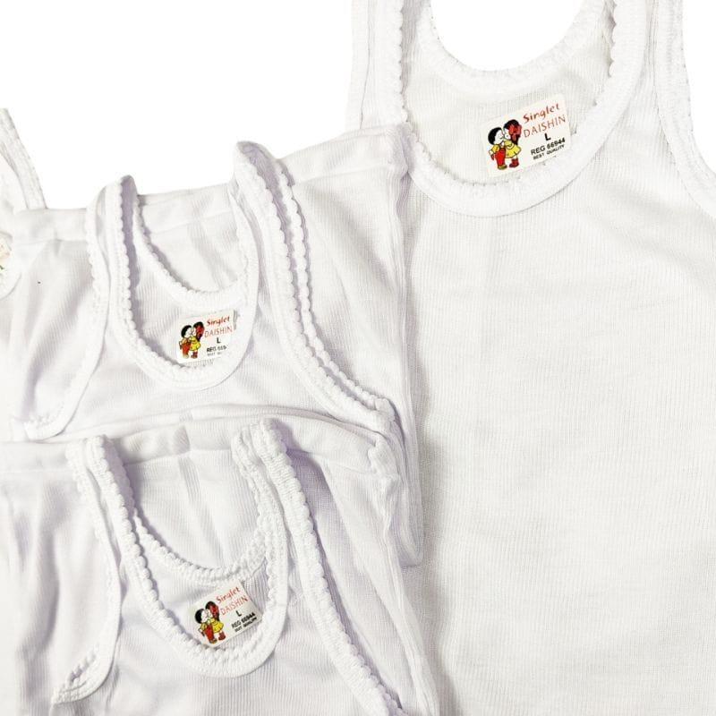 Paket Isi 12 Pcs Singlet Kaos Dalam Lusinan Kaos Kutang Anak DAISIN SNI Bahan Adem Lembut Nyaman Dipakai 1