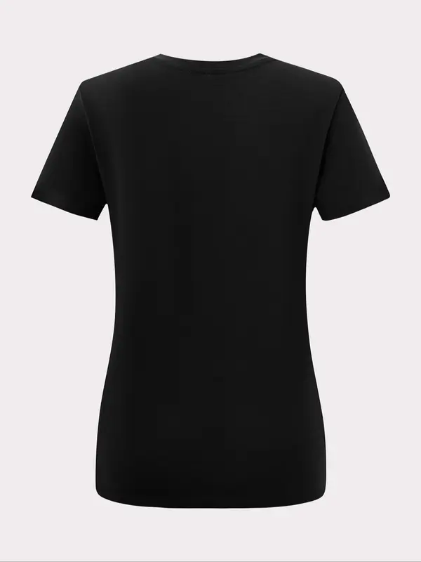 Women's Heart Print Round Neck Basic Tee, Casual Short Sleeve Crew Neck T-shirt for Summer, Fashion Women's Top for Daily Wear 6