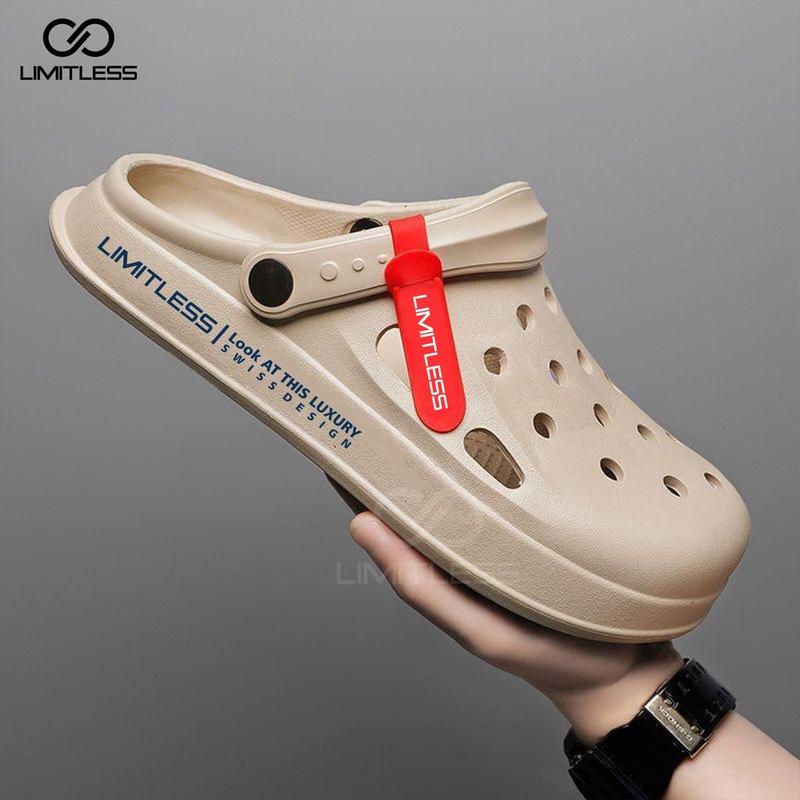 Limitless - Sandal Selop Elizer Pria Keren Sendal Slip On Cowok Dewasa Bahan Eva Phylon Ringan - Size 39-44 Kasual Karet 3