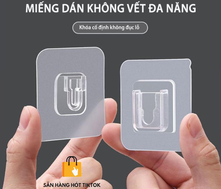 Combo 20 Cặp Miếng Dán Chữ U Dính Tường Chịu Lực Treo Giá Kệ Miếng Dán Dự Phòng Treo Đồ Đa Năng Treo Tường