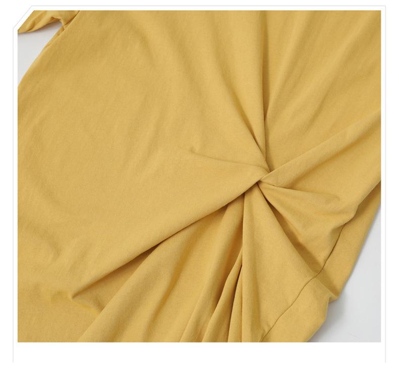 Product Introduction of Women's Short-Sleeved T-shirt 2024 Summer New Korean Style plus Size Women's Loose Slim Overknee Long T-shirt Skirt Top Clothes✨0831✨ 11