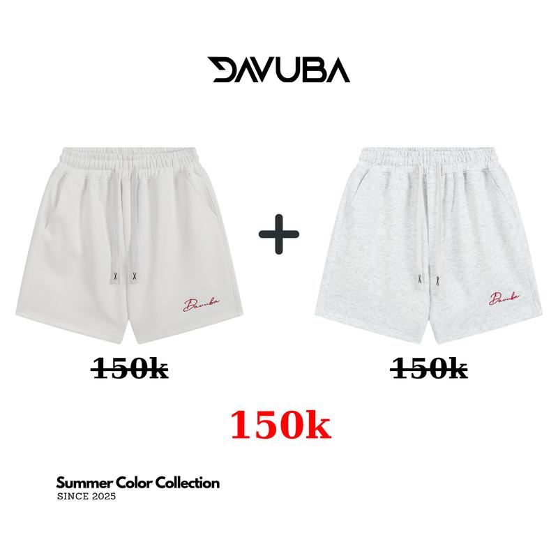 DAVUBA - [Deal Mở Bán] Quần short nỉ 2 Da nam nữ trên gối SM141
