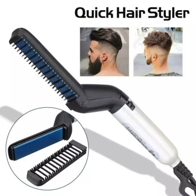 SISIR PELURUS RAMBUT PRIA - CATOK MAGIC 3IN1 - MEN STYLER CURLING IRON - VOLUMEZE FLATTEN SIDE Multifungsi Cepat Aman 5