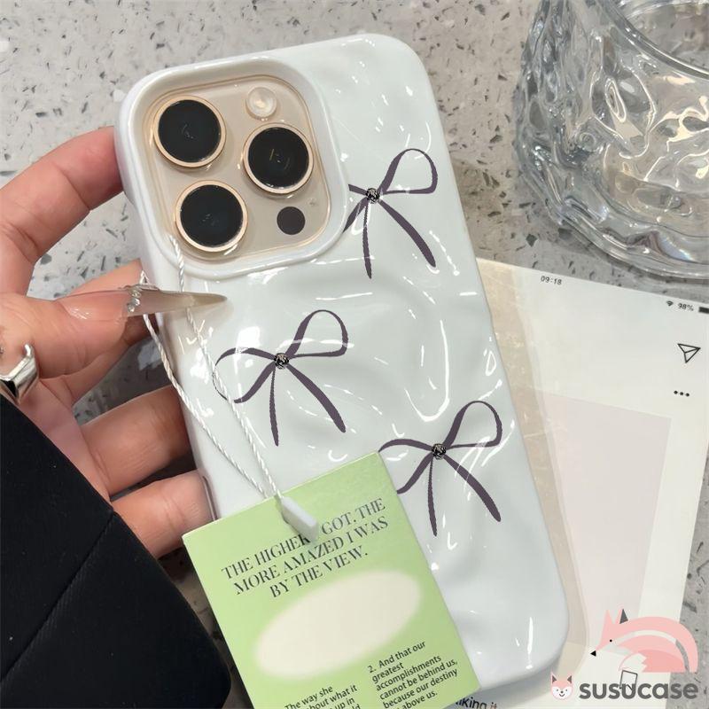 Case HP Untuk Samsung A06 A12 A13 A15 A14 A16 A10s A03Core A03s A04E A04 A05 A05s A11 A20 A30 A50 A30s A50s Minimalis Mutiara Pita Gelombang Bergelombang Berkilau Soft Cover