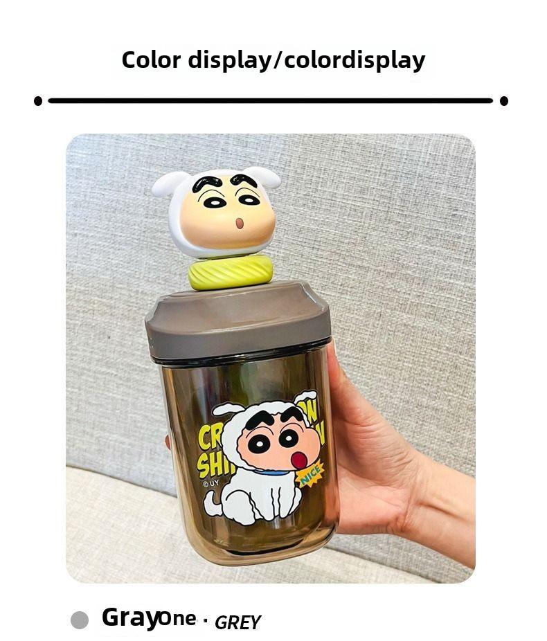 Product Introduction of [See Taotao] Cartoon Xiaoxin Children Student Straw Cup Summer High Temperature Resistant Blending Cup Good-looking Mug Household Cute Kettle Thermos Bottle Flasks Lid Plastic Portable Water Bottles Cover Insulated Silicon Tumbler Bottled Drinkware 18