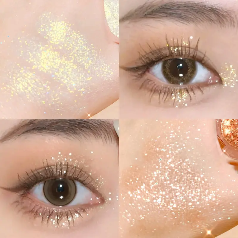 Nhũ Mắt Highlight Đơn Sắc Ánh Kim Cương Lấp Lánh Không Thấm Nước XiXi D559 5