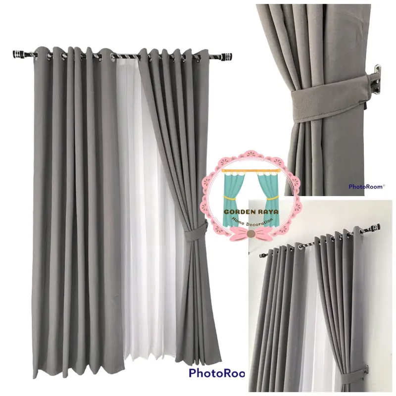 Gorden Blackout Import Polos Super Tebal serat shafron doff 8