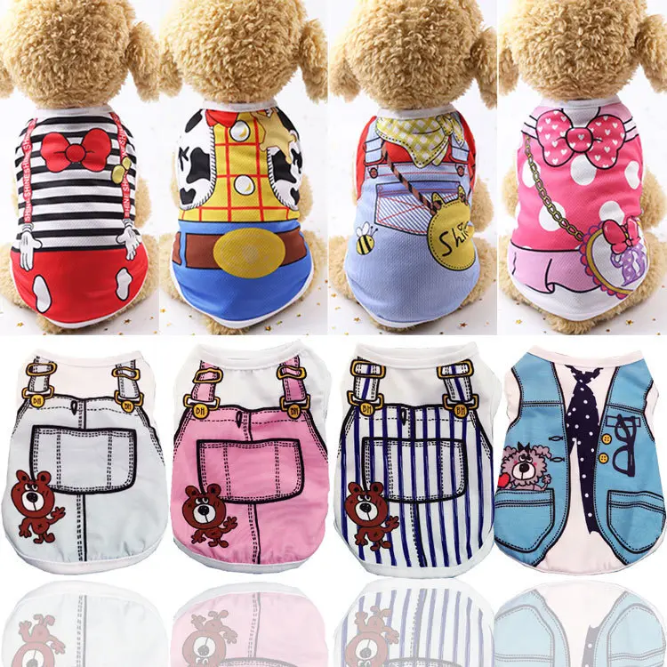 Áo Gi-lê Mùa Xuân Và Mùa Hè Cho Thú Cưng, Quần Áo Cho Chó Mèo, Dây Đeo Giả, Lưới Teddy Gấu Đắng Bome, Đồ Dùng Quần Áo