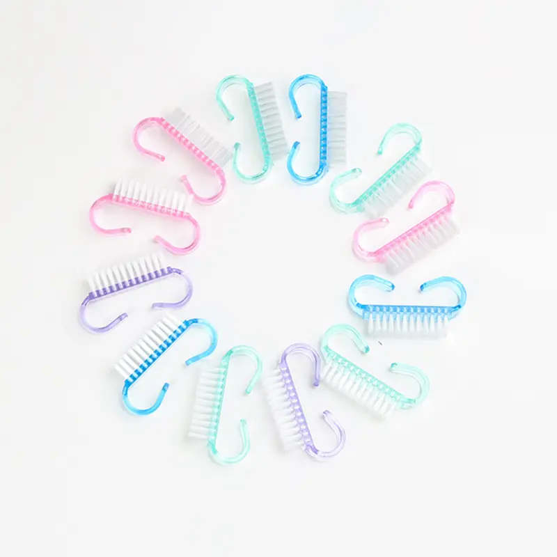 Cleaning Nail Brushes Tools Colorful Plastic Dust Cleaner Brushes Nail Art Manicure Pedicure Powder Soft Remover Brush