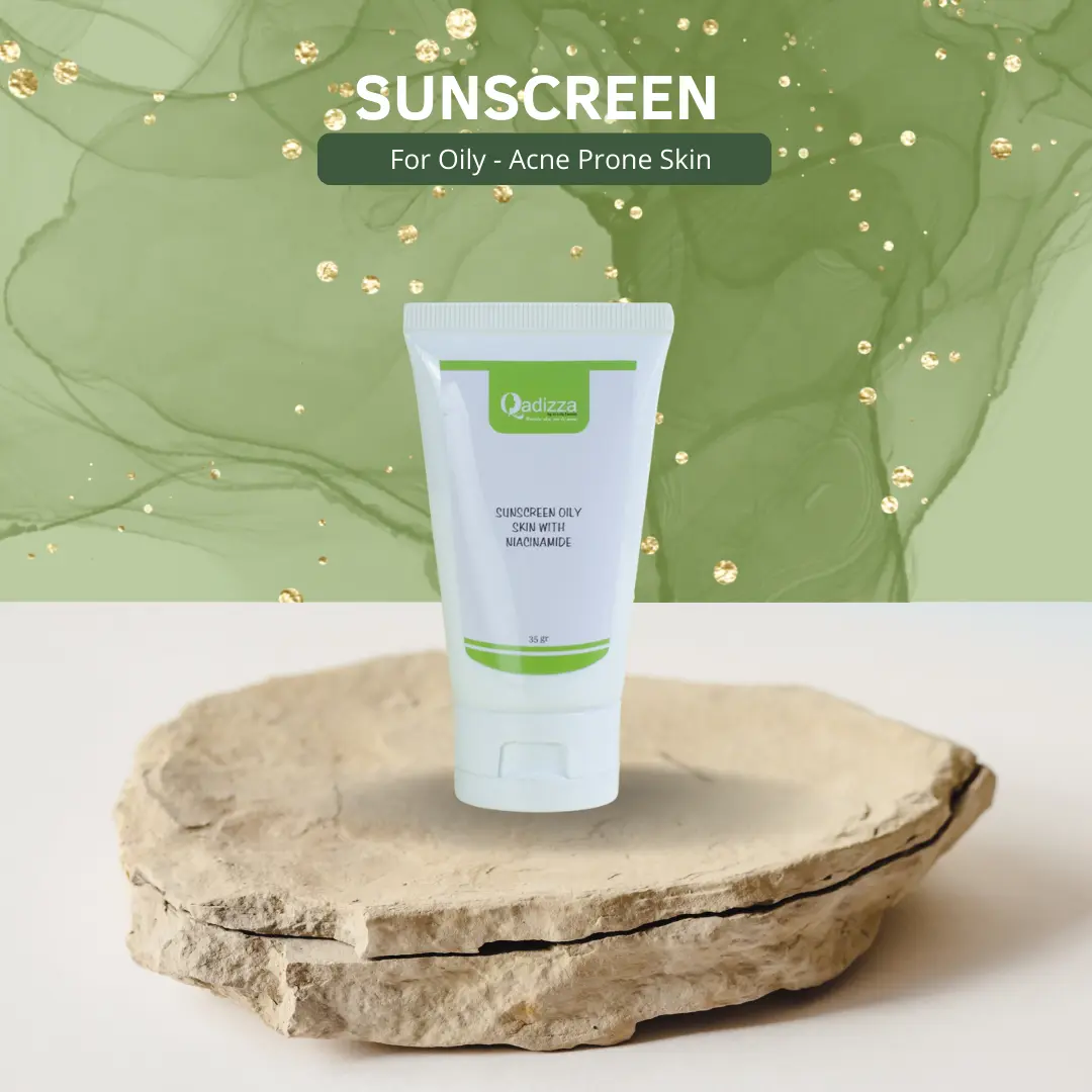 QADIZZA 1 SUNSCREEN OILY Skin SPF 30 With Niacinamide 35 gr (Rekomendasi Untuk Kulit Berminyak Rentan Berjerawat / Acne Prone Skin)
