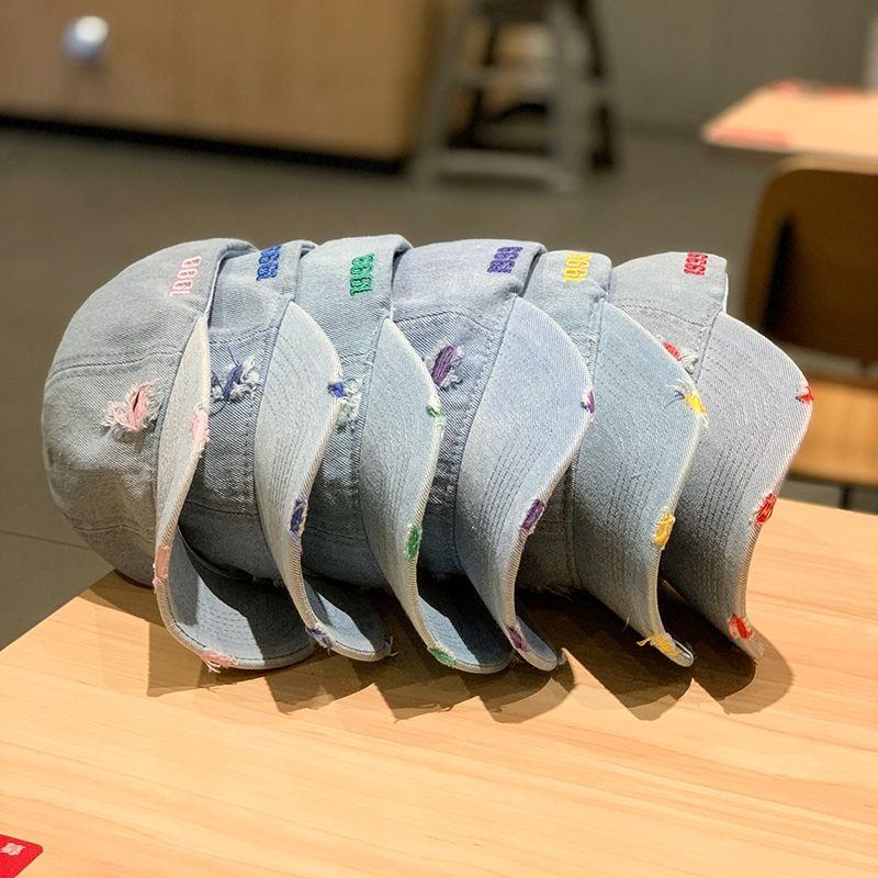 Product Introduction of Mũ Bóng Chày Denim, Phong Cách Cổ Điển Màu Trơn Thời Trang Cá Tính, Mũ Lưỡi Trai Rách, Thiết Kế Lỗ, Hợp Xu hướng Cho Nam Và Nữ, Phong Cách Hip-Hop Đường Phố, Mũ Chống Nắng Hat Cap 1