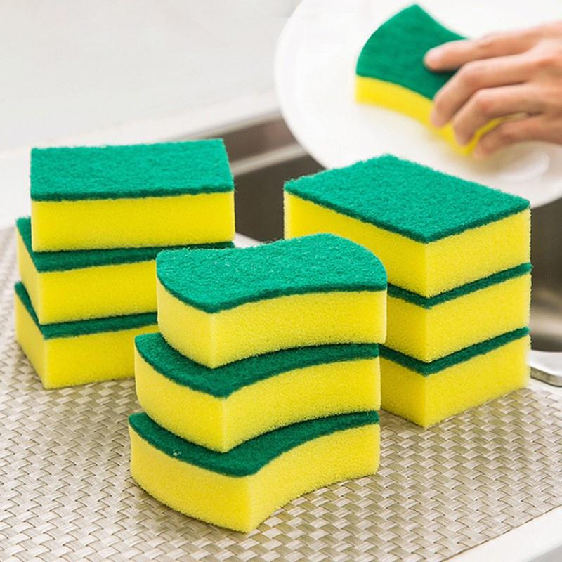 Miếng rửa chén bát 2 mặt xanh vàng tiện dụng,Miếng bọt biển tạo bọt cọ rửa…